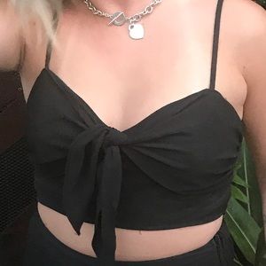 Black crop top